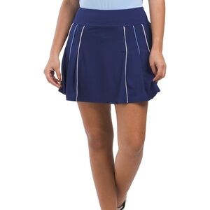Gottex G Lifestyle UPF 50 Navy Skort with White Contrast Piping Size Large